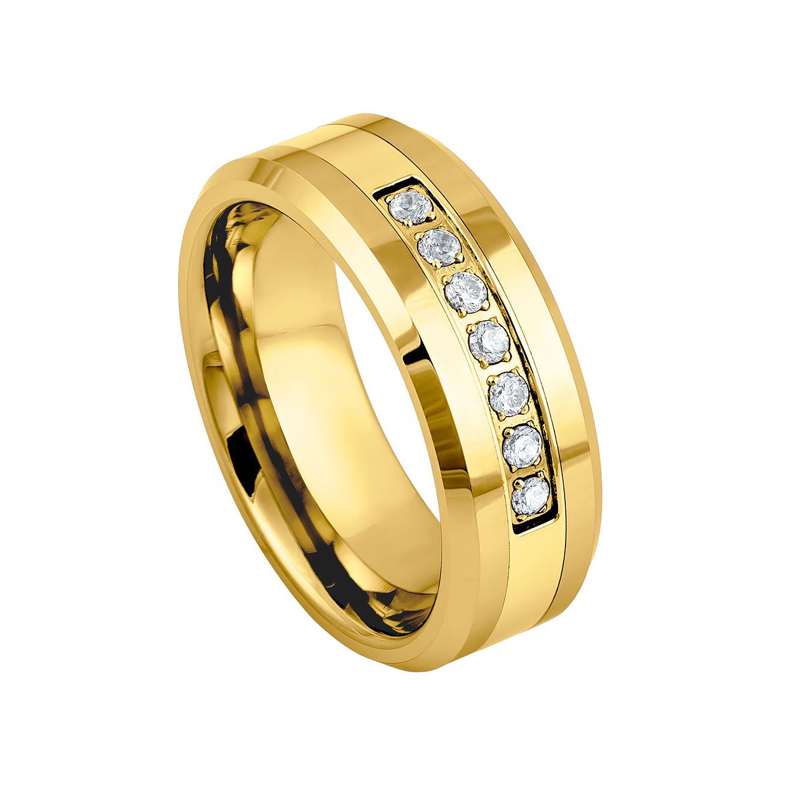 Mens Simulated Diamond Ring