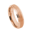 Mens Rose Gold Tungsten Ring