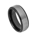 Gun Metal Brushed Mens Ring