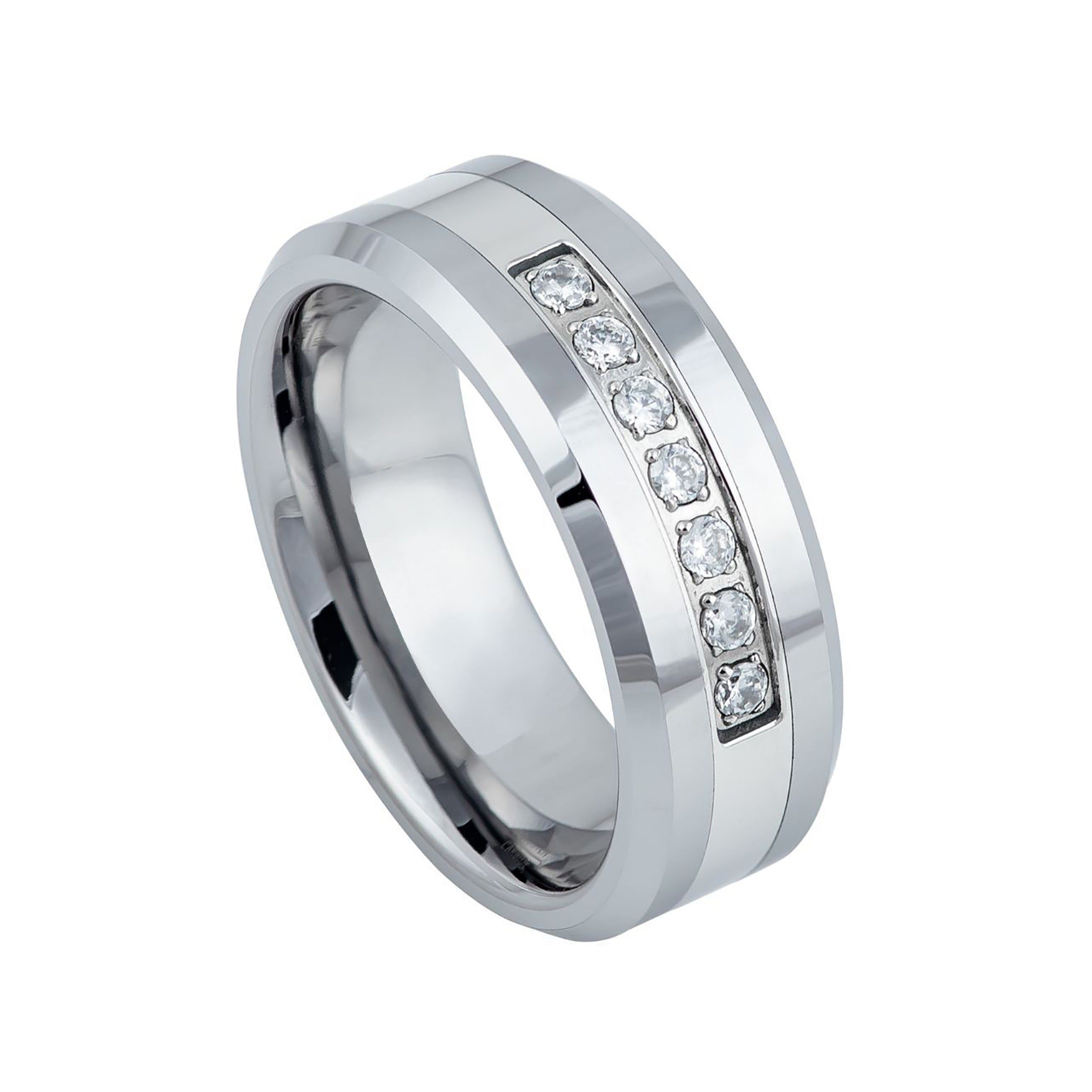 Mens Simulated Diamond Ring