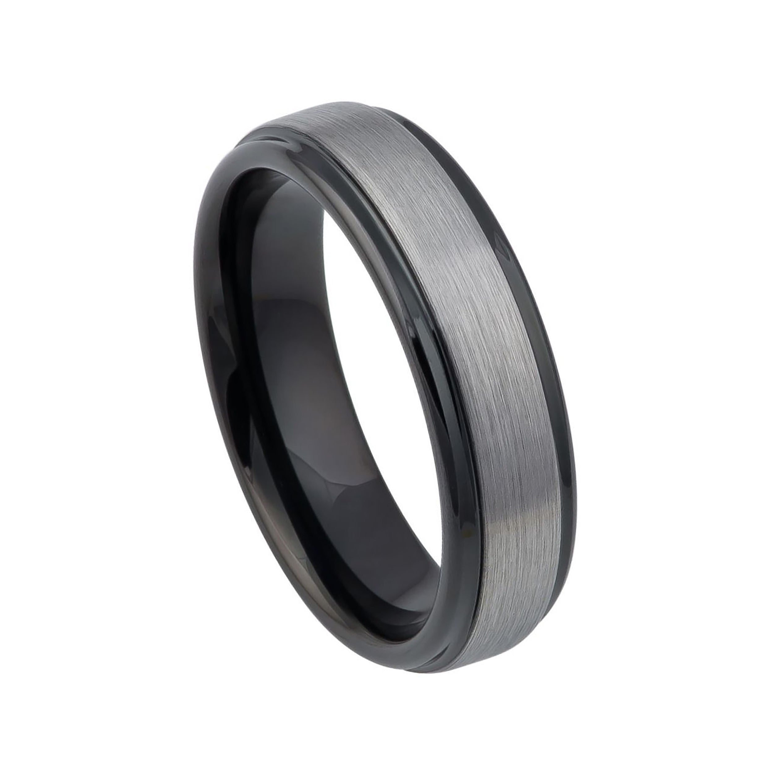 Gun Metal Brushed Mens Ring