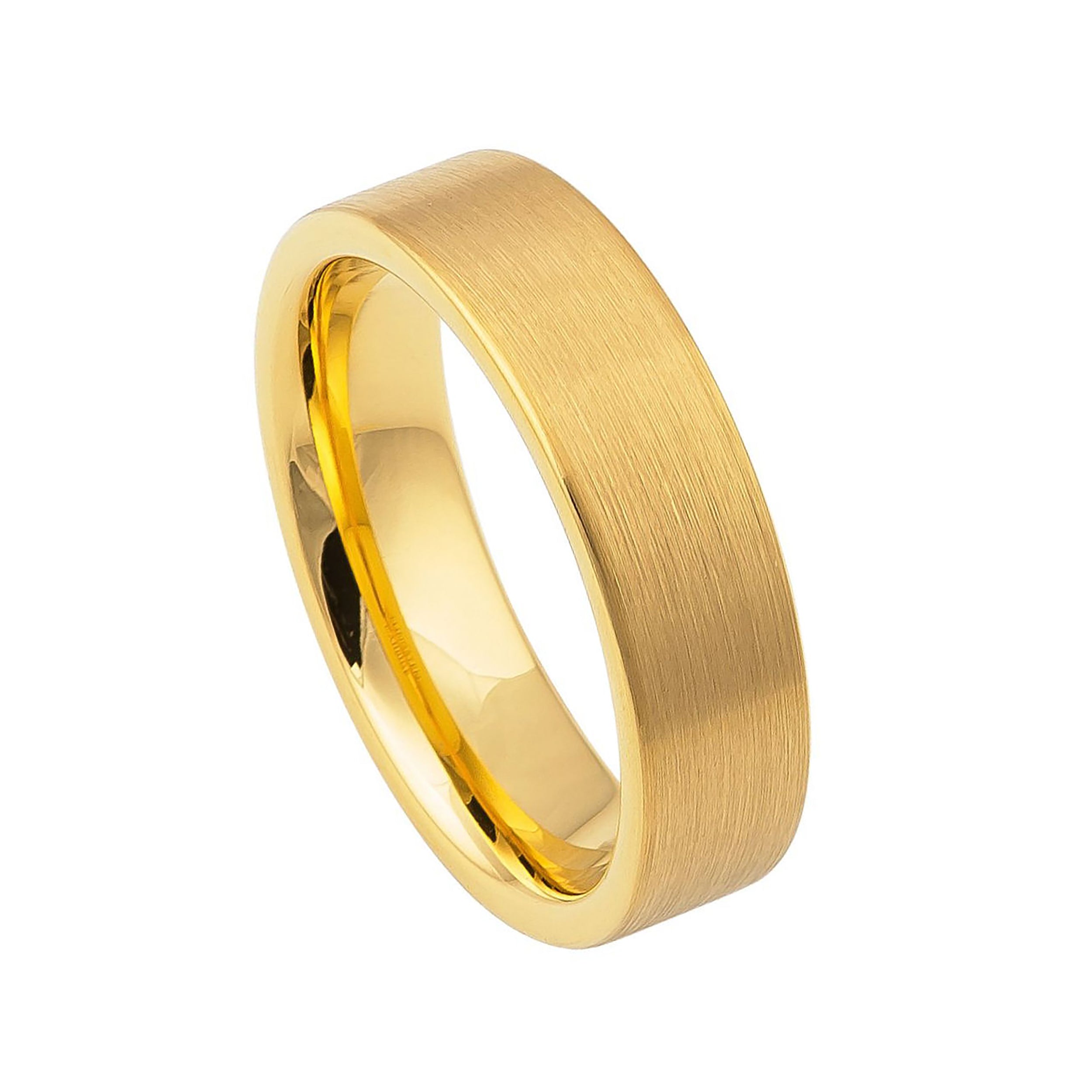 4mm Mens Gold Tungsten Ring