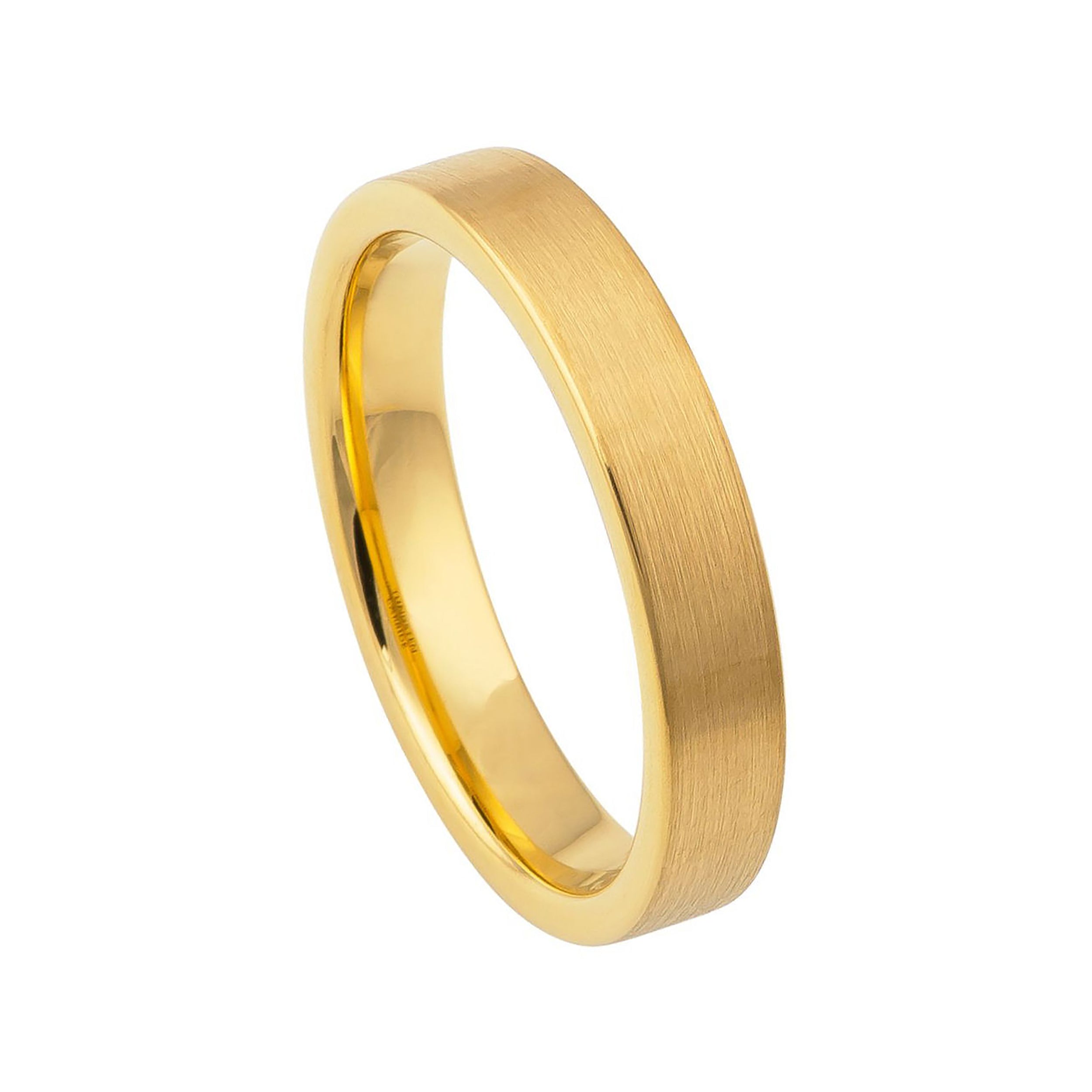 4mm Mens Gold Tungsten Ring