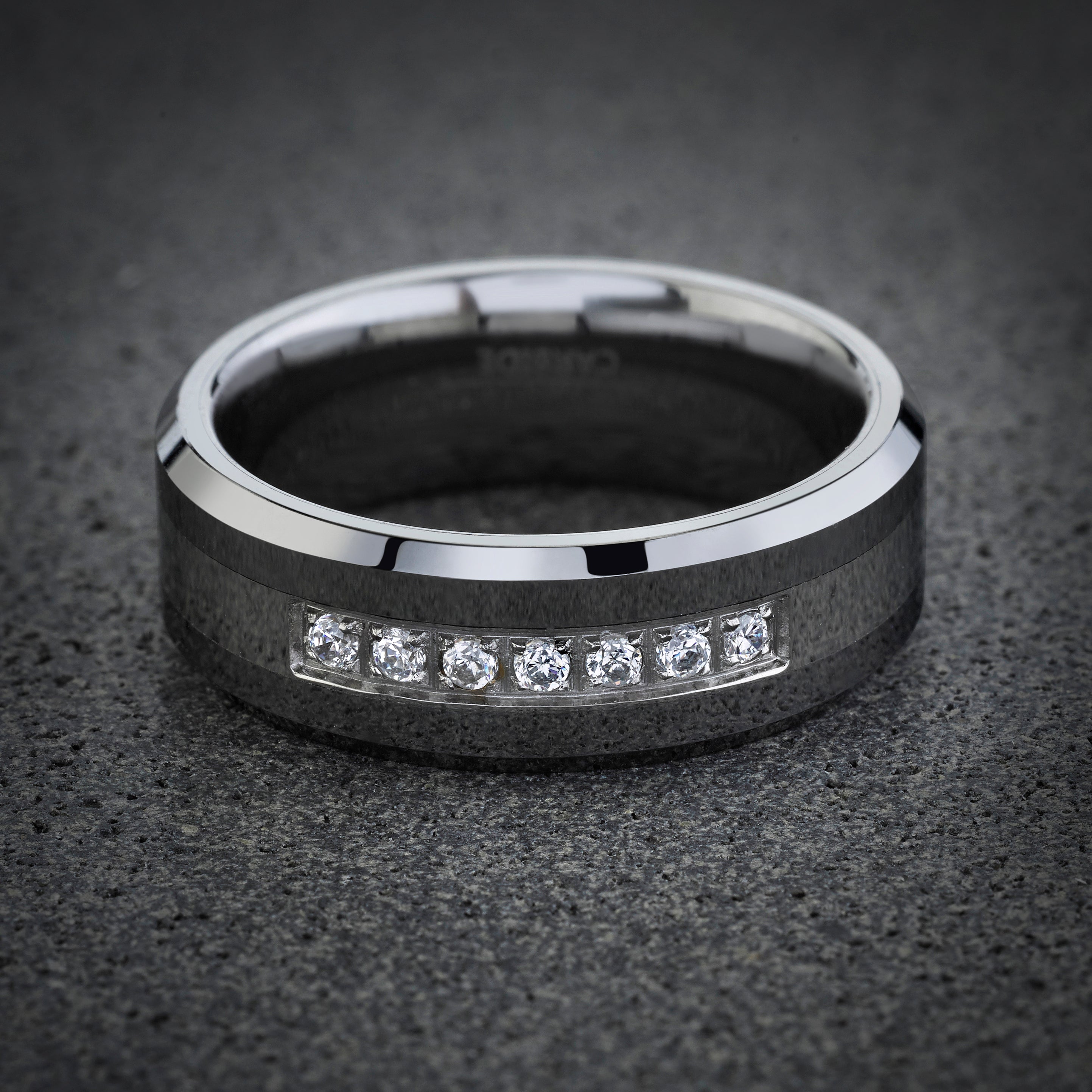 Mens Simulated Diamond Ring
