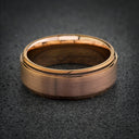 Mens Rose Gold Tungsten Ring