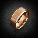 Mens Rose Gold Tungsten Ring