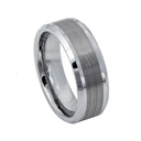 Tungsten Ring Brushed Center