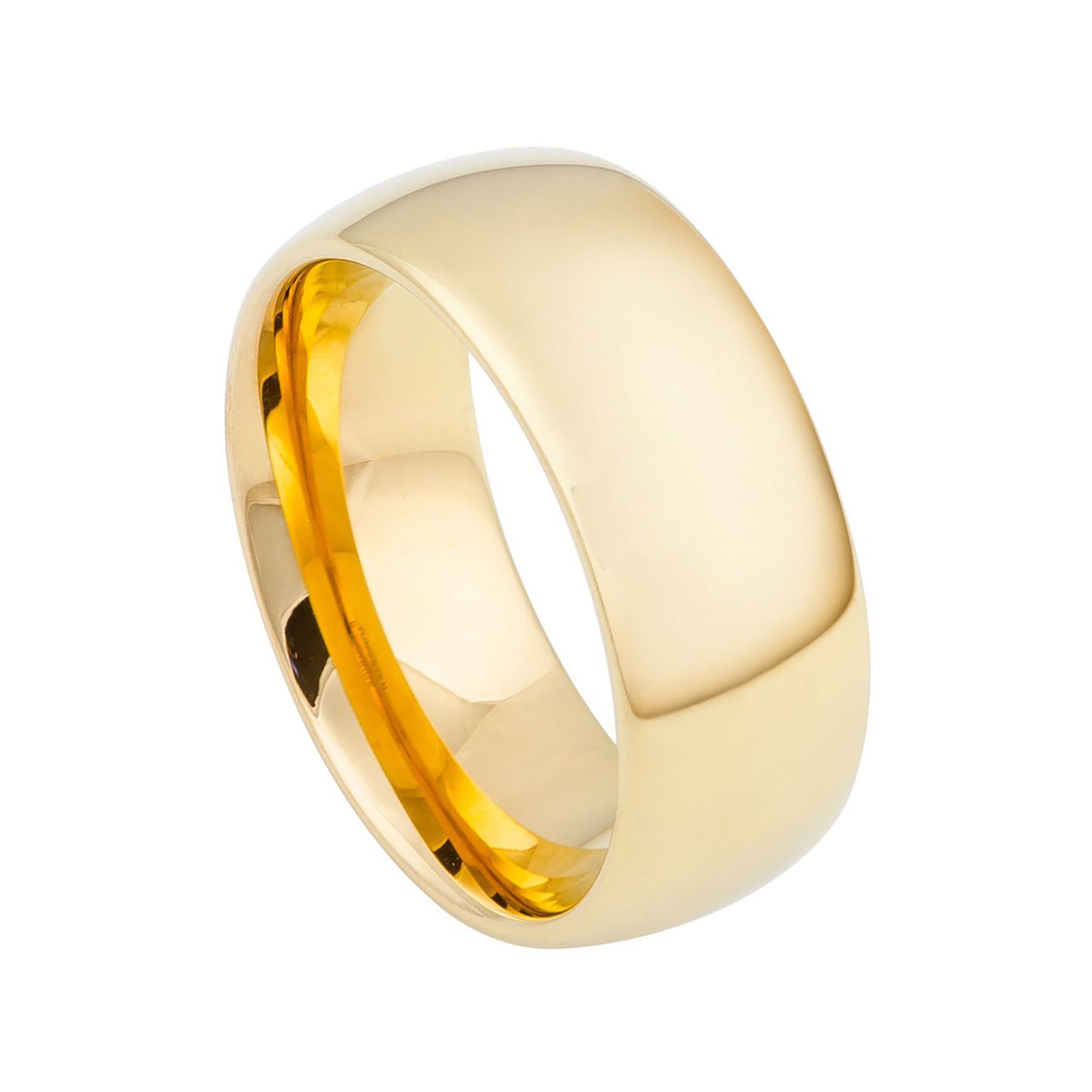 Gold Domed Tungsten Ring