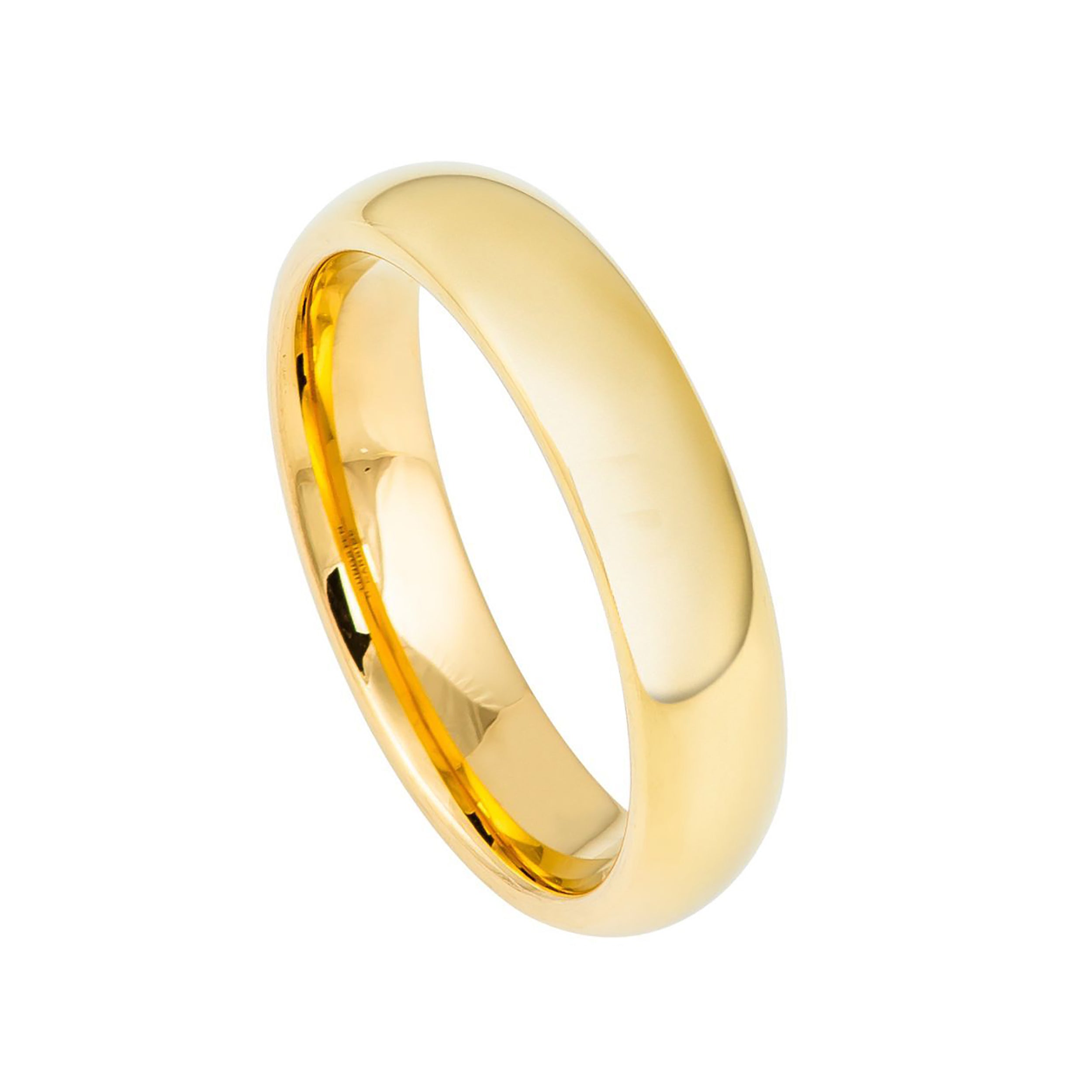 Gold Domed Tungsten Ring