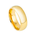 Gold Domed Tungsten Ring