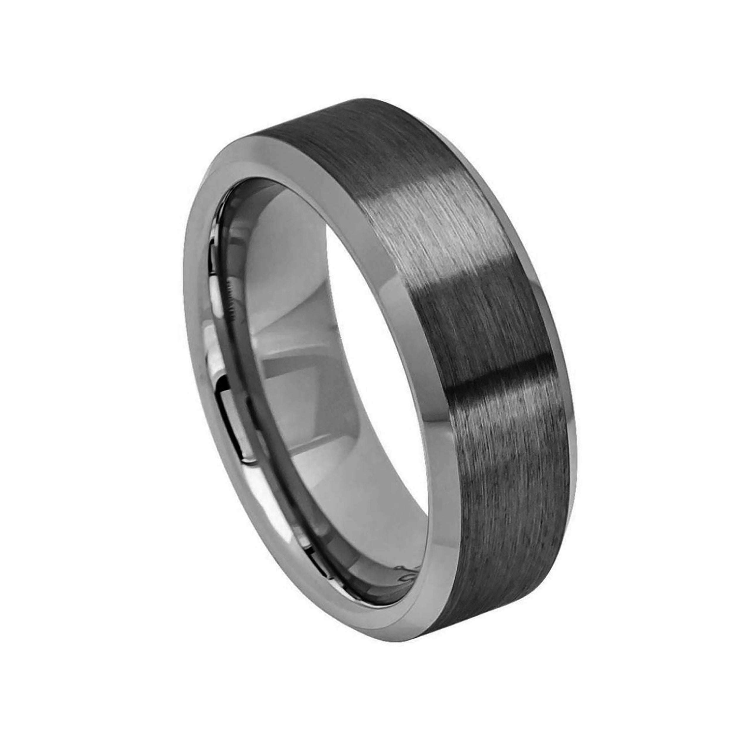 Gun Metal Brushed Tungsten Ring