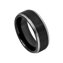 Black & Steel Tungsten Band