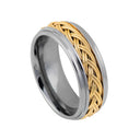 Gold Double Braided Tungsten Ring