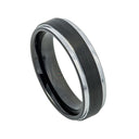 Black & Steel Tungsten Band