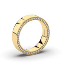 Gold Diamond Ring With Eternity Sides