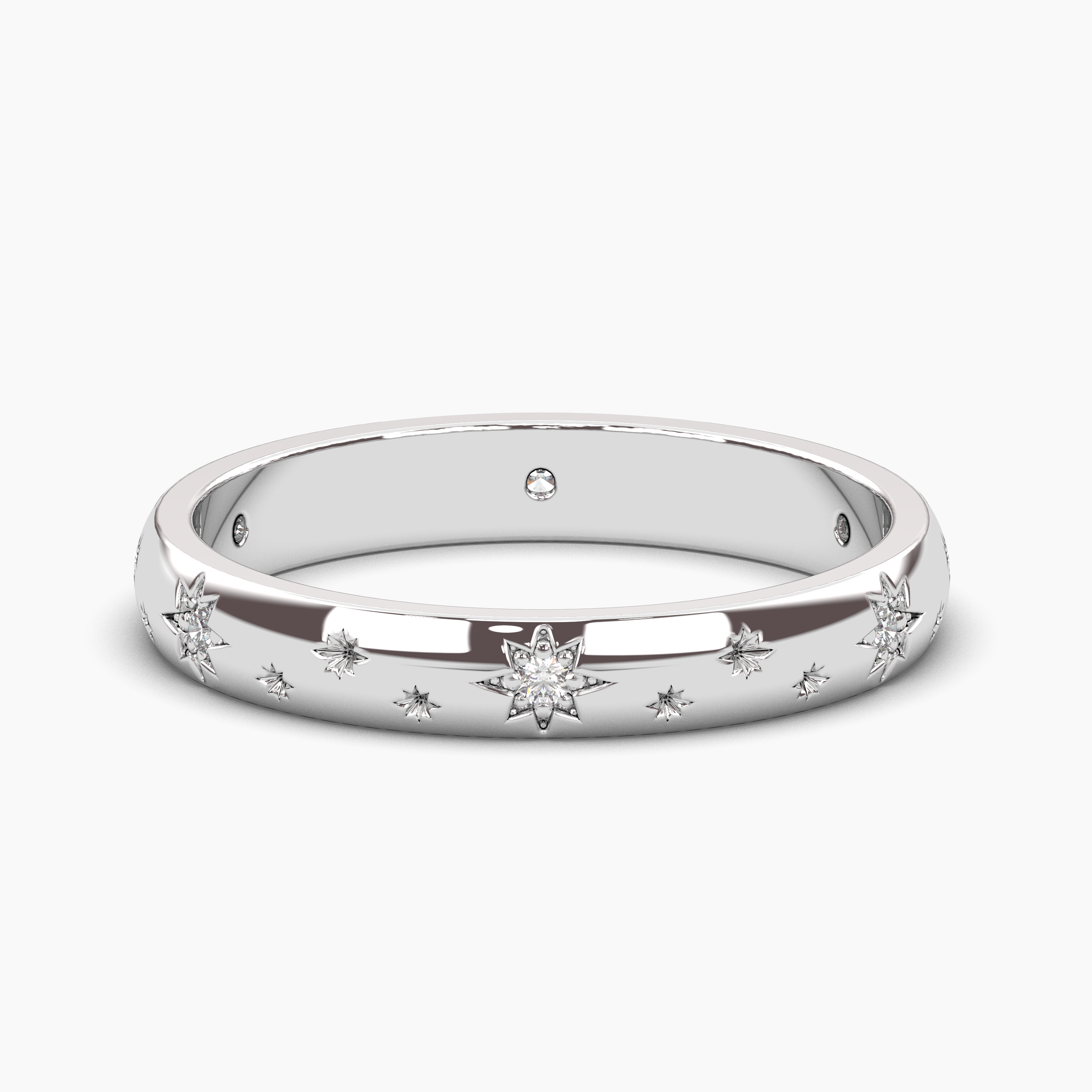 Solid Gold Bridal Band Star Emblem Band Star Shaped Gold Band Gold Solid Gold Bridal Band Star Emblem Band Star Shaped Gold Band Gold