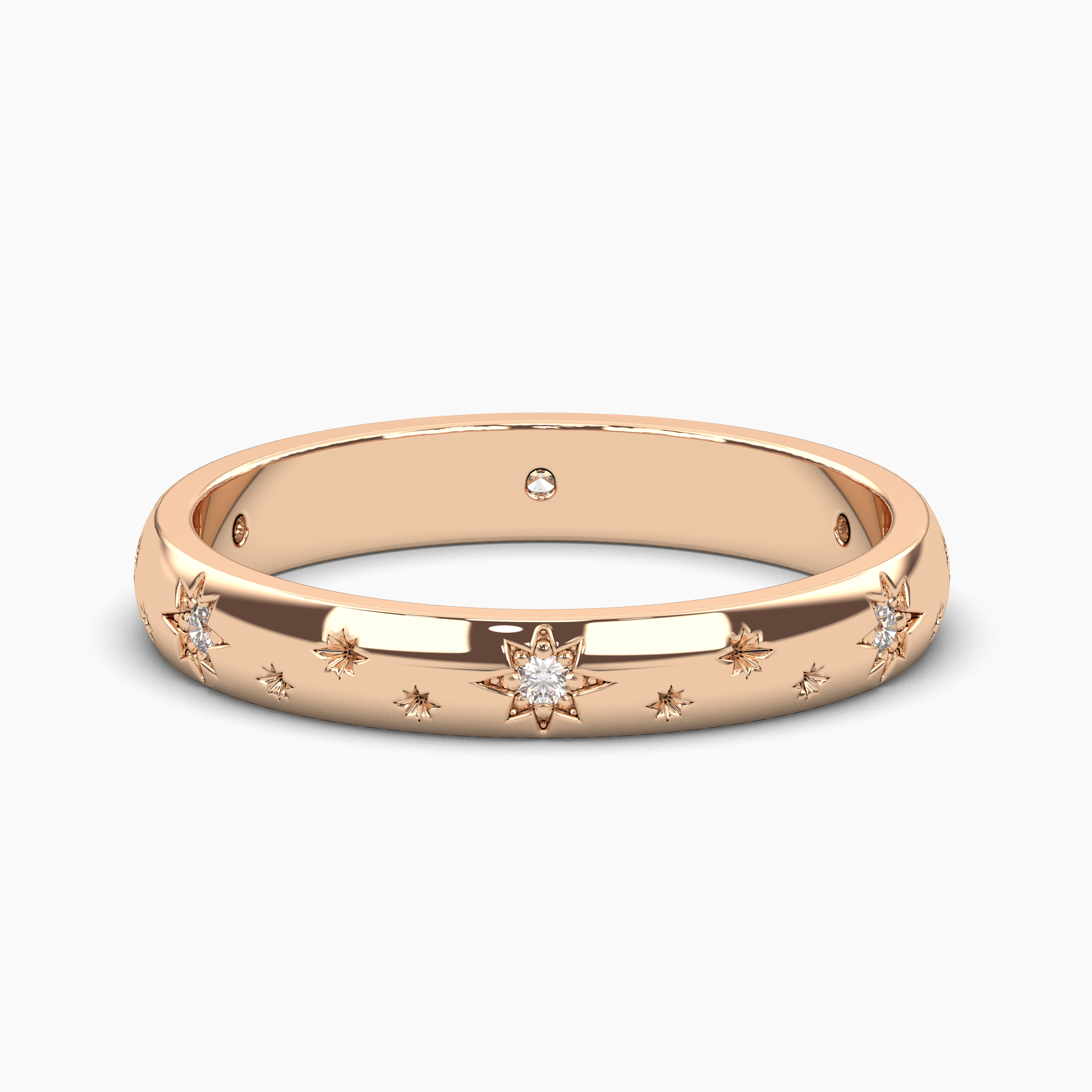 Solid Gold Bridal Band Star Emblem Band Star Shaped Gold Band Gold Solid Gold Bridal Band Star Emblem Band Star Shaped Gold Band Gold